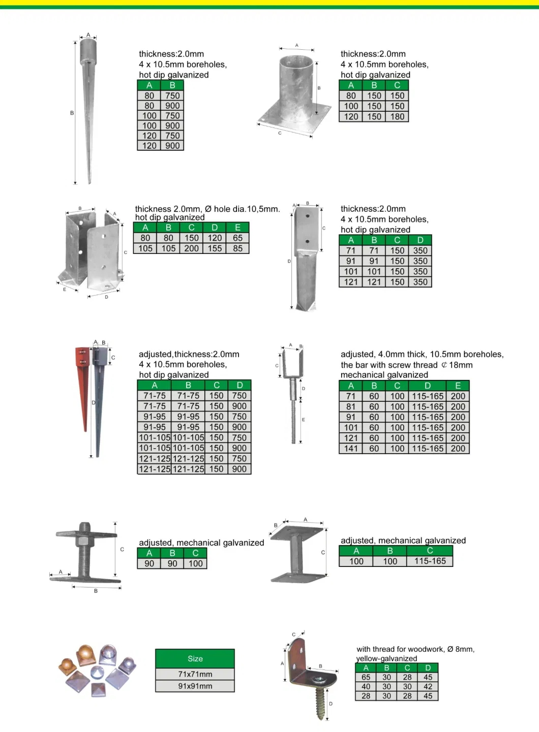 Hot DIP Galvanized Steel Reinforcement Hardware Fence Post Spike Anchor